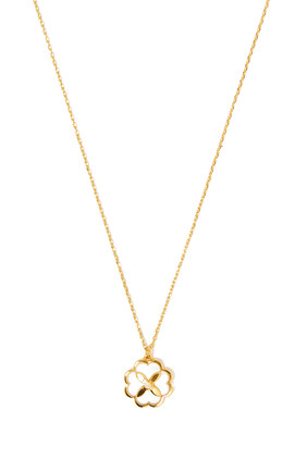 Heritage Bloom Pendant Necklace, Plated Metal With Faux Pearls & Cubic Zirconia